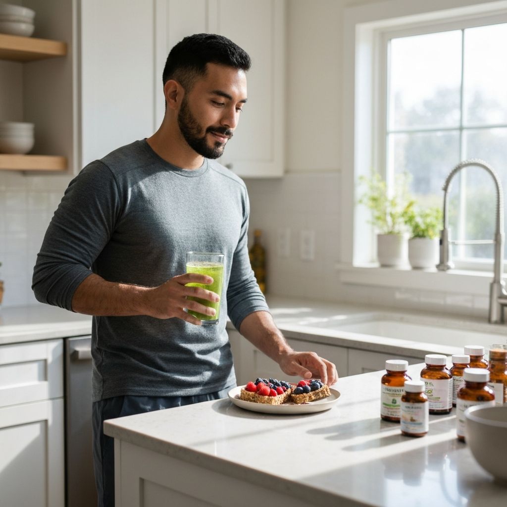 Men's daily wellness routine